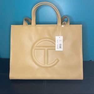 NWT Telfar Medium Cream Shopping Bag